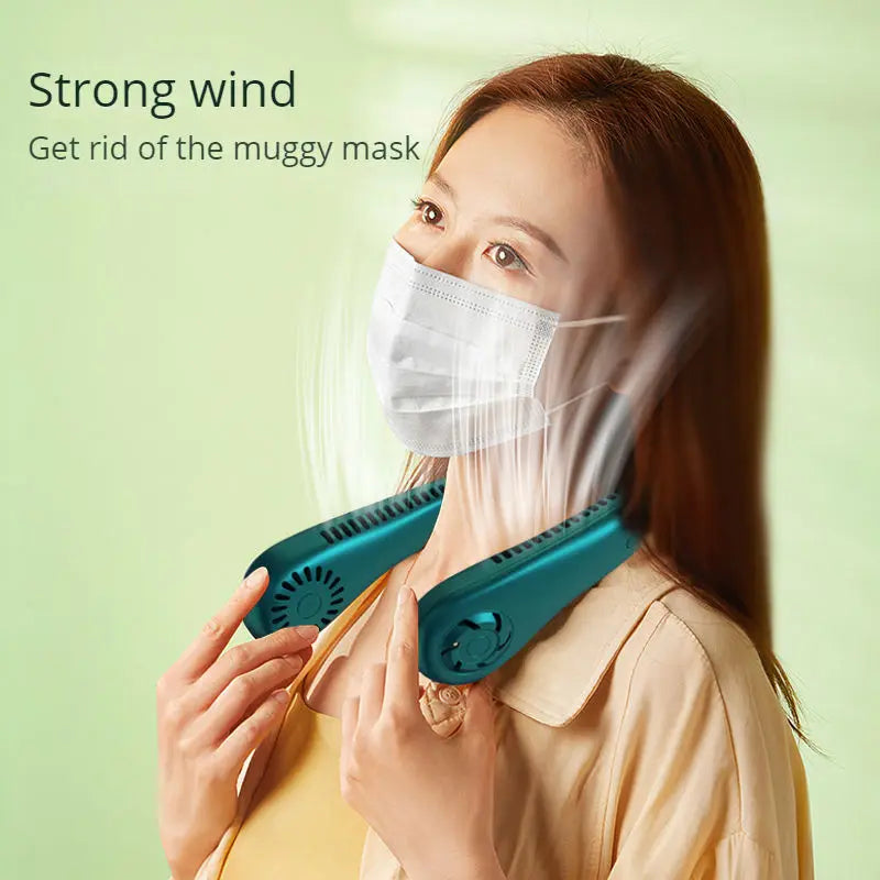 Portable Neck Fan Air Cooling Rechargeable Neck Fan