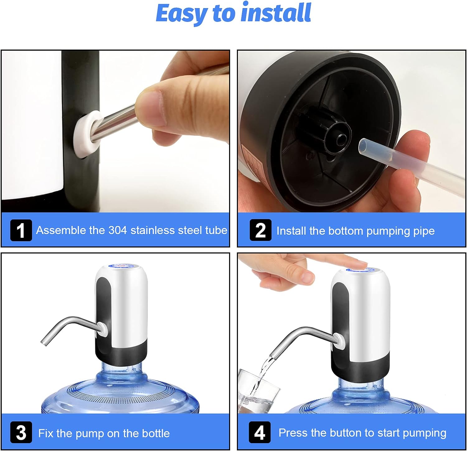 Water Dispenser Pump USB Charging Portable Electric Water Pump