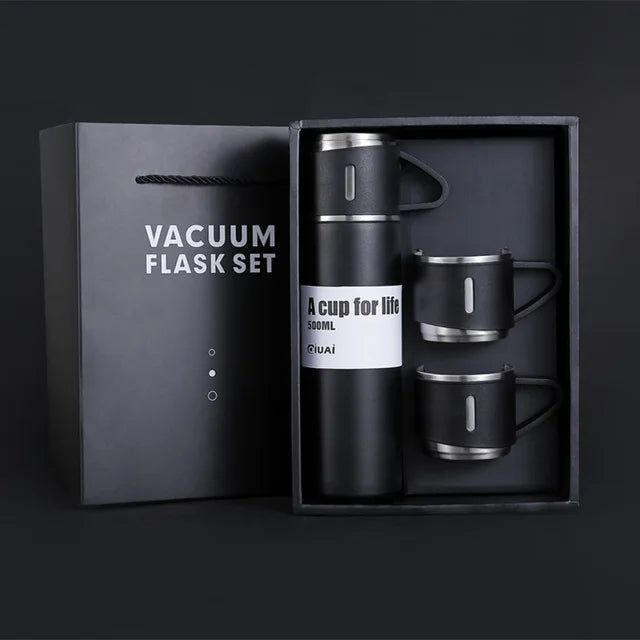 Flask Water Bottle Set Stainless Steel Hot & Cool Water