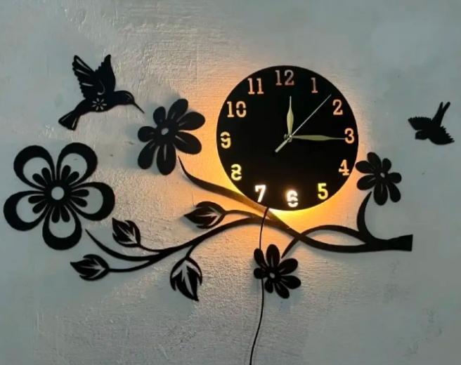 Wall Clock With LED Light